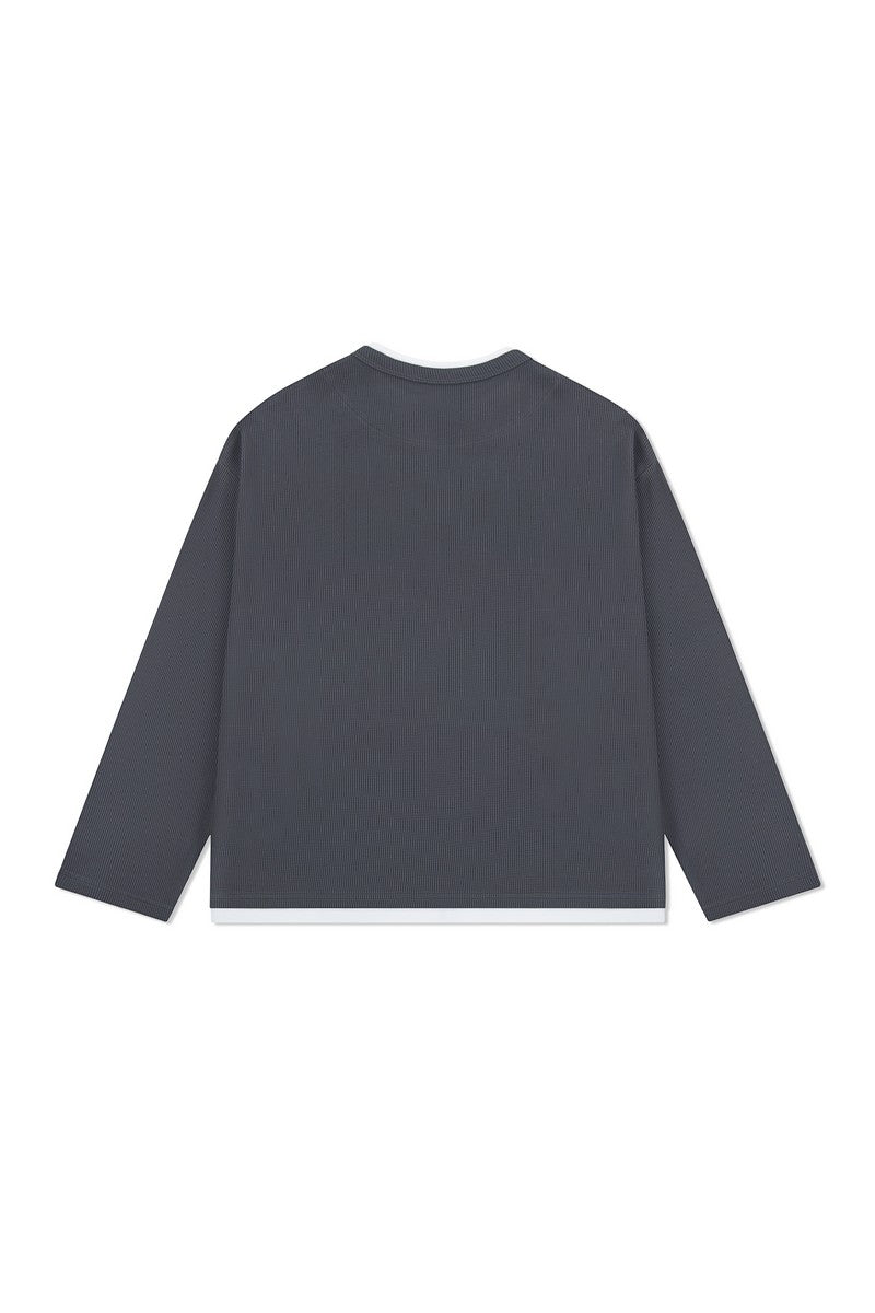 Waffle Layered Henley Long Sleeve - EU Only