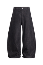 Vintage Raw Denim Wide-Leg Jeans