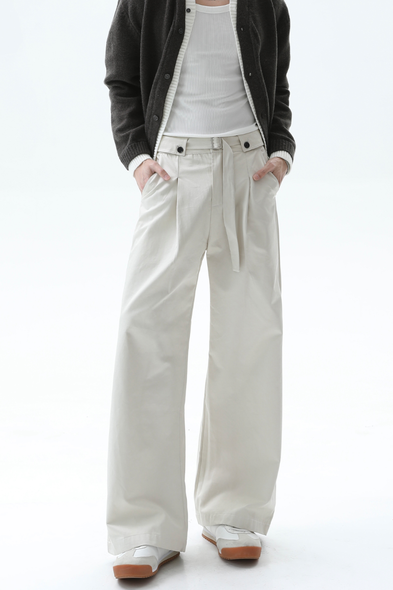 Pleated Relaxed Fit Dress Pants