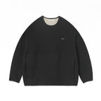 Dual-Tone Vintage Embroidered Loose Fit Sweater