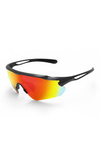 Matt Black Frame / Black And Red Film (Size L)