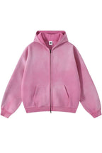 Vintage Spray-Dyed Zip Up Hoodie
