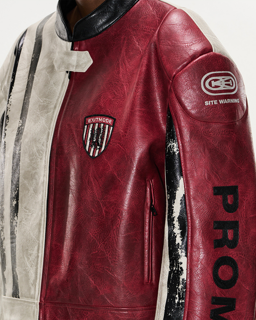 Distressed Leather Racing Jacket - EU Only