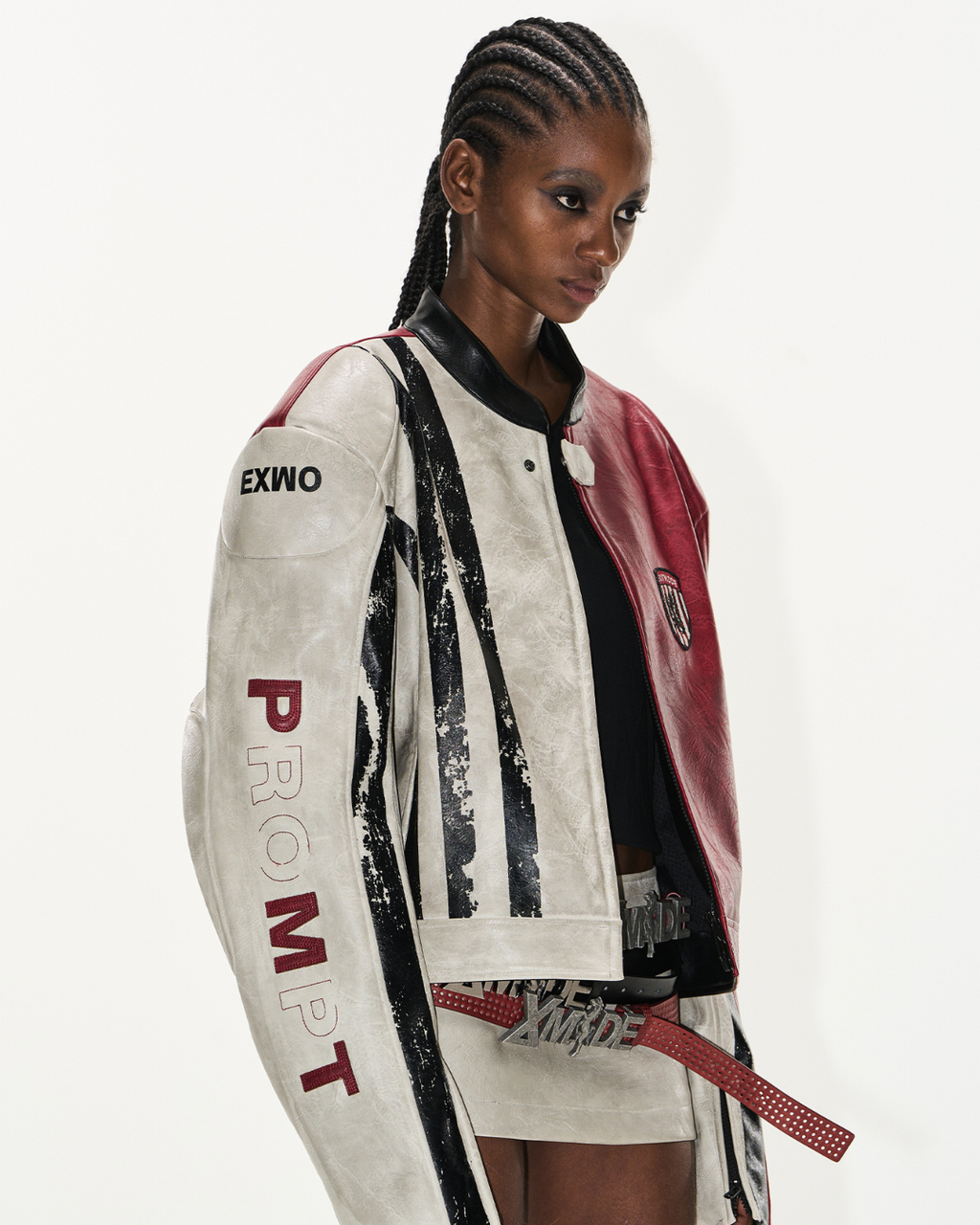 Distressed Leather Racing Jacket - EU Only