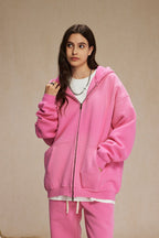 Vintage Spray-Dyed Zip Up Hoodie