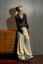 Deep V Neck Long Sleeve