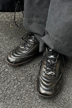 Retro Leather Racing Sneakers