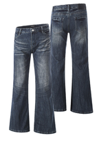 Whiskered Bootcut Flare Jeans