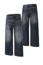 Gradient Whiskered Bootcut Jeans