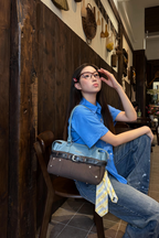 Retro Colorblock Bowling Bag