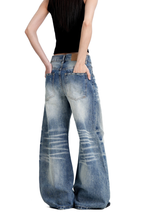 Distressed Baggy Barrel Jeans