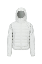 Hooded Ribbed Down Jacket