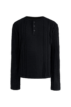 Cable Knit Henley Sweater