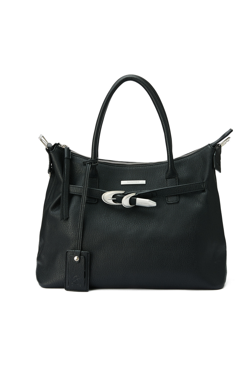 Textured Leather Tote Bag