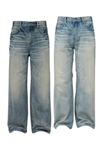 Washed Straight Leg Jeans