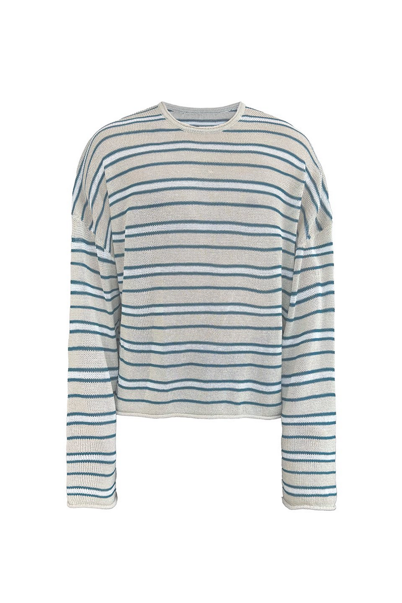 Striped Paper Yarn Sweater