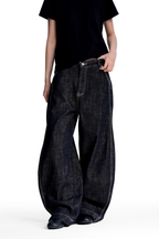 Deconstructed Raw Barrel Jeans