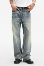Washed Straight Leg Jeans