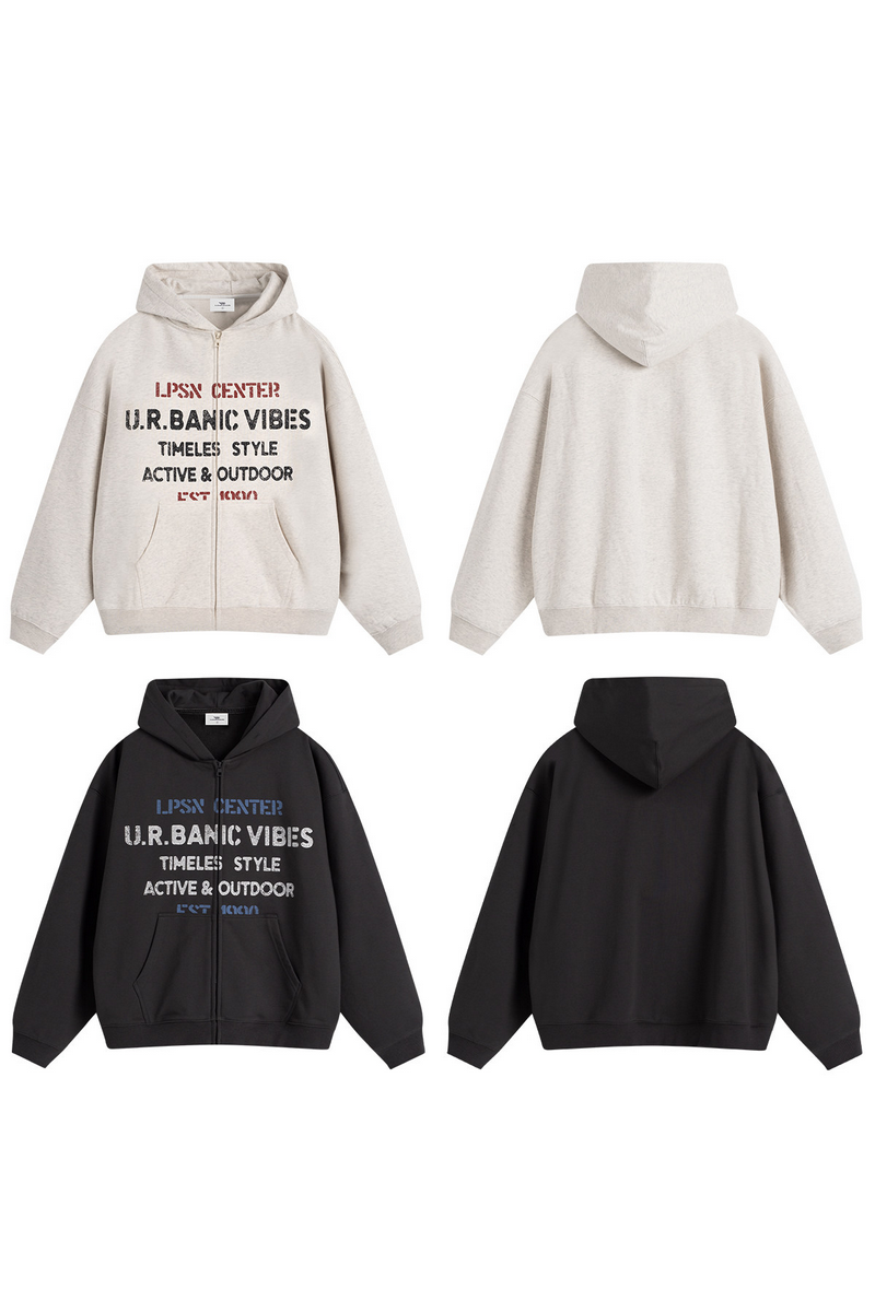 Graphic Zip Hoodie