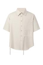 Striped Drawstring Shirt