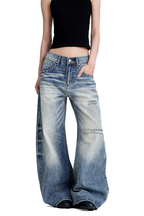 Distressed Baggy Barrel Jeans