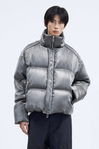 Metallic Collar Down Puffer
