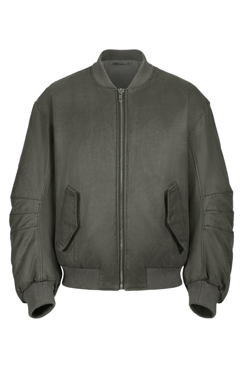 Waxed Down Bomber Jacket