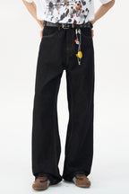 Red Contrast Flare Jeans