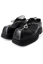 Punk Zipper Platform Derby Shoes - EU Only