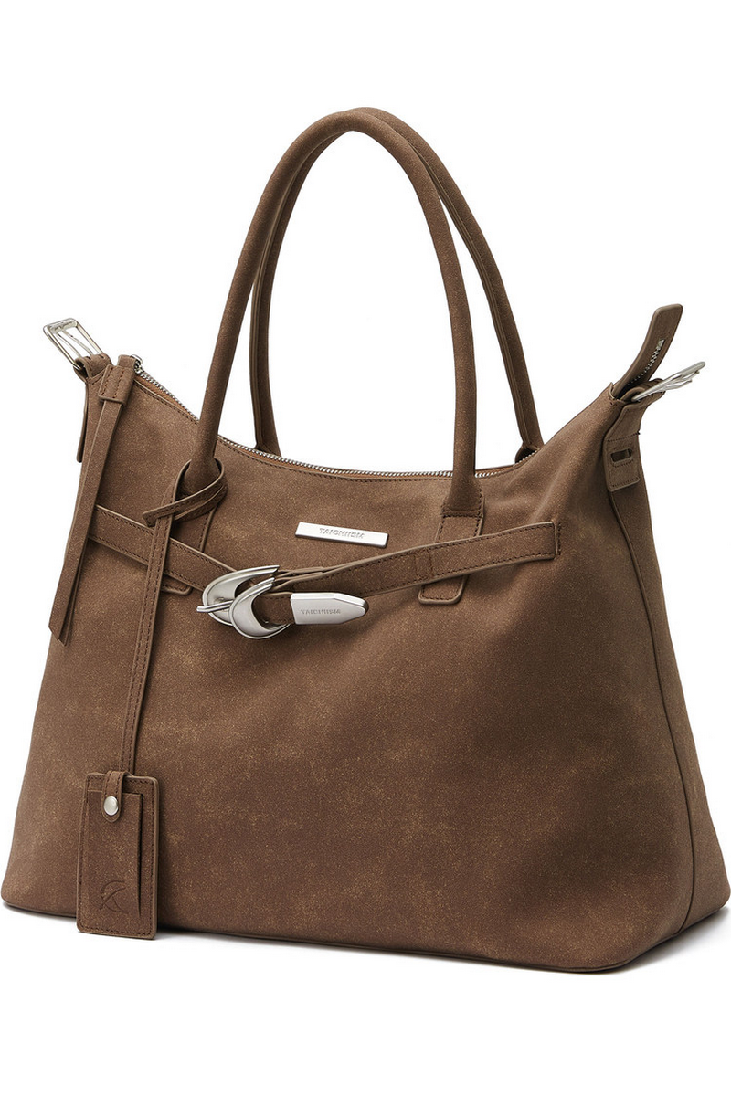 Washed Suede Tote Bag