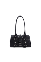 Leather Moto Baguette Bag