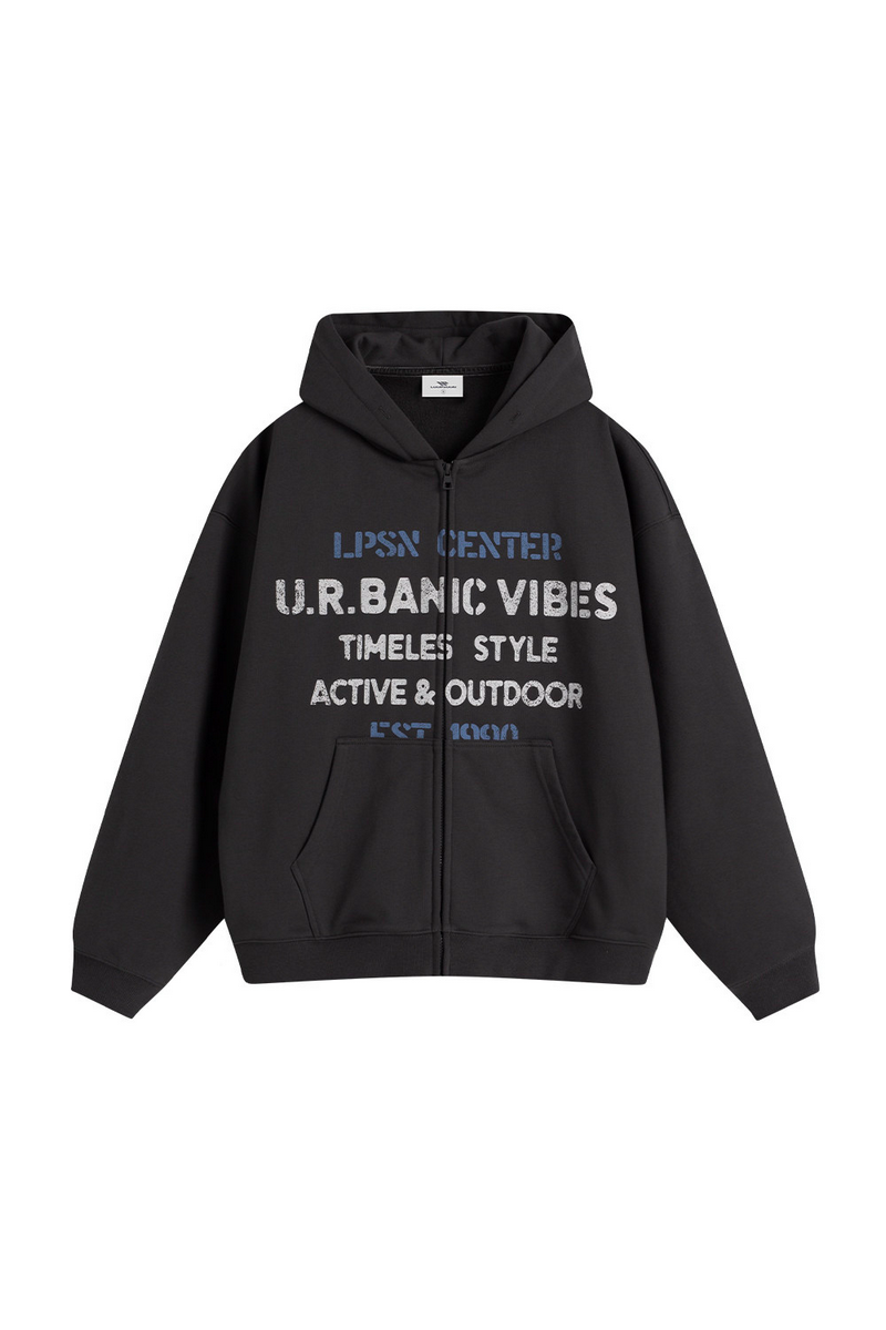 Graphic Zip Hoodie