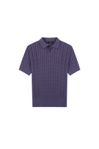 Cable Knit Polo Shirt
