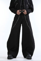 Wide Leg Casual Trousers