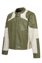 Patchwork Vintage Biker Leather Jacket