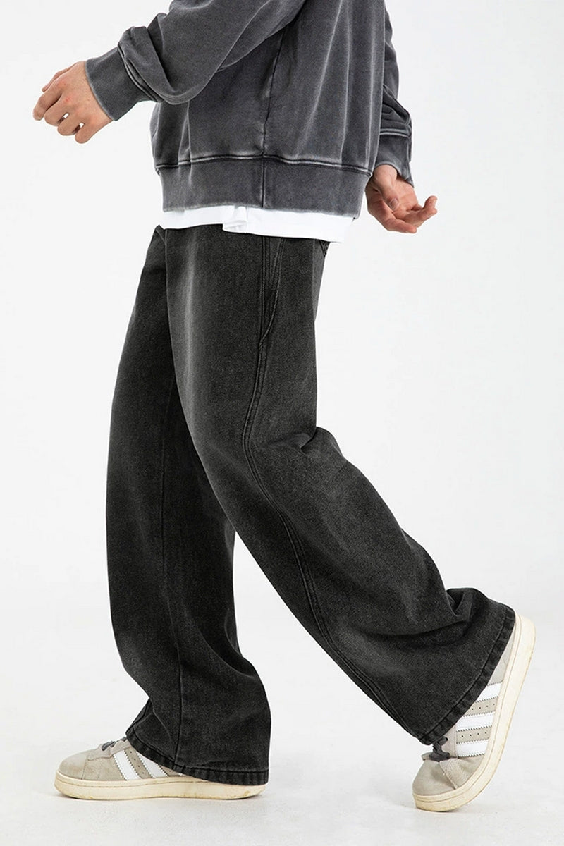 Washed Vintage Wide-Leg Jeans - EU Only