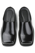 Square-Toe Leather Clog Mules - EU Only