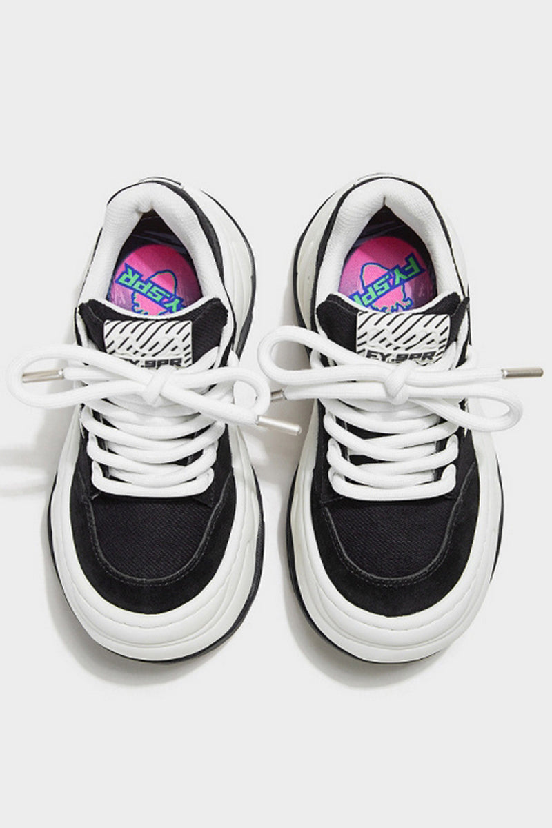 Chunky Platform Black Sneakers