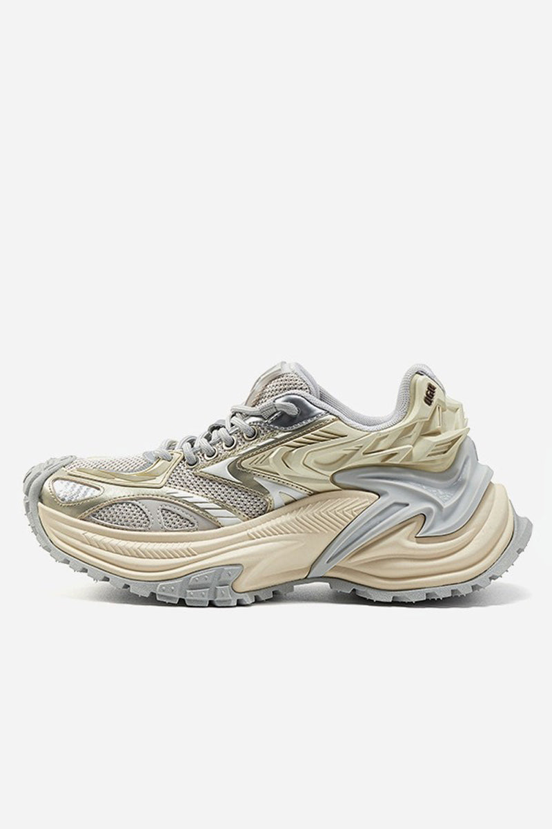 Rattlesnake Series Silver Running Dad Sneakers