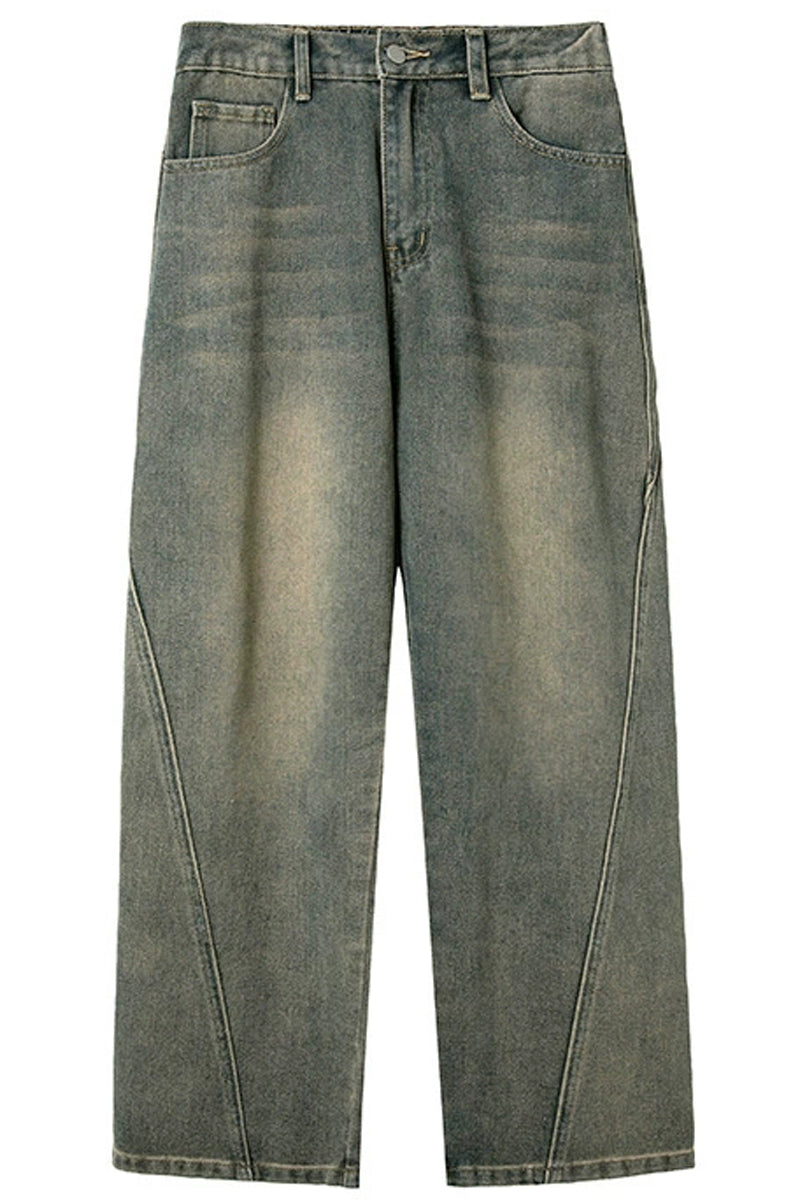 Washed Vintage Wide-Leg Jeans - EU Only