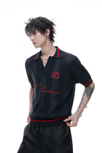 Mesh Panel Polo Shirt