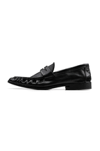 Washed Leather Loafer Shoes