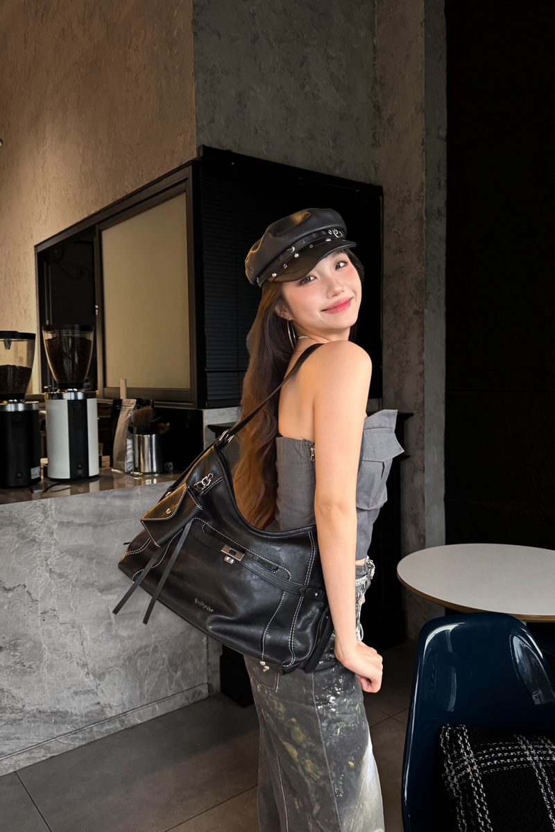Premium Leather Hobo Bag