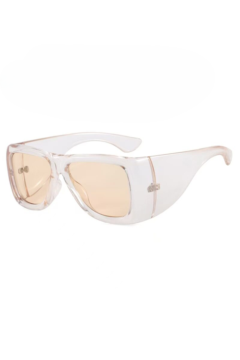 Oversized Chunky Side Shield Irregular Sunglasses