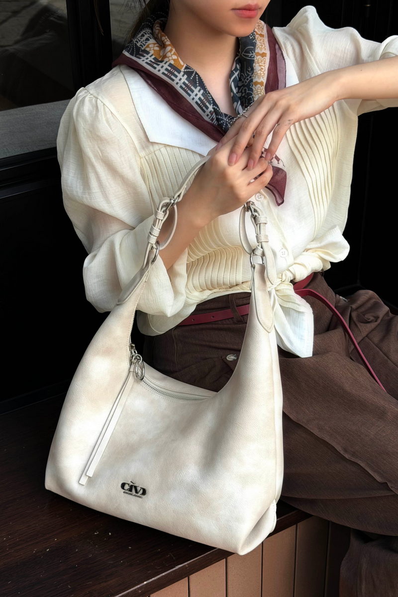 Leather Commuter Hobo Bag