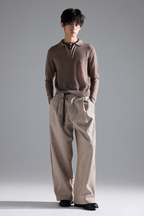 Linen Drawstring Wide Pants