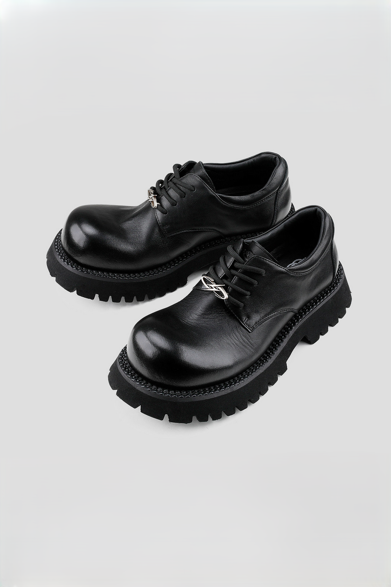Chunky Leather Derby Shoes