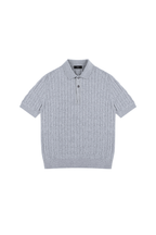 Cable Knit Polo Shirt