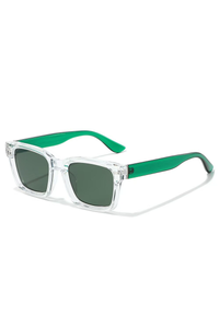 Transparent Frame With Green Lenses
