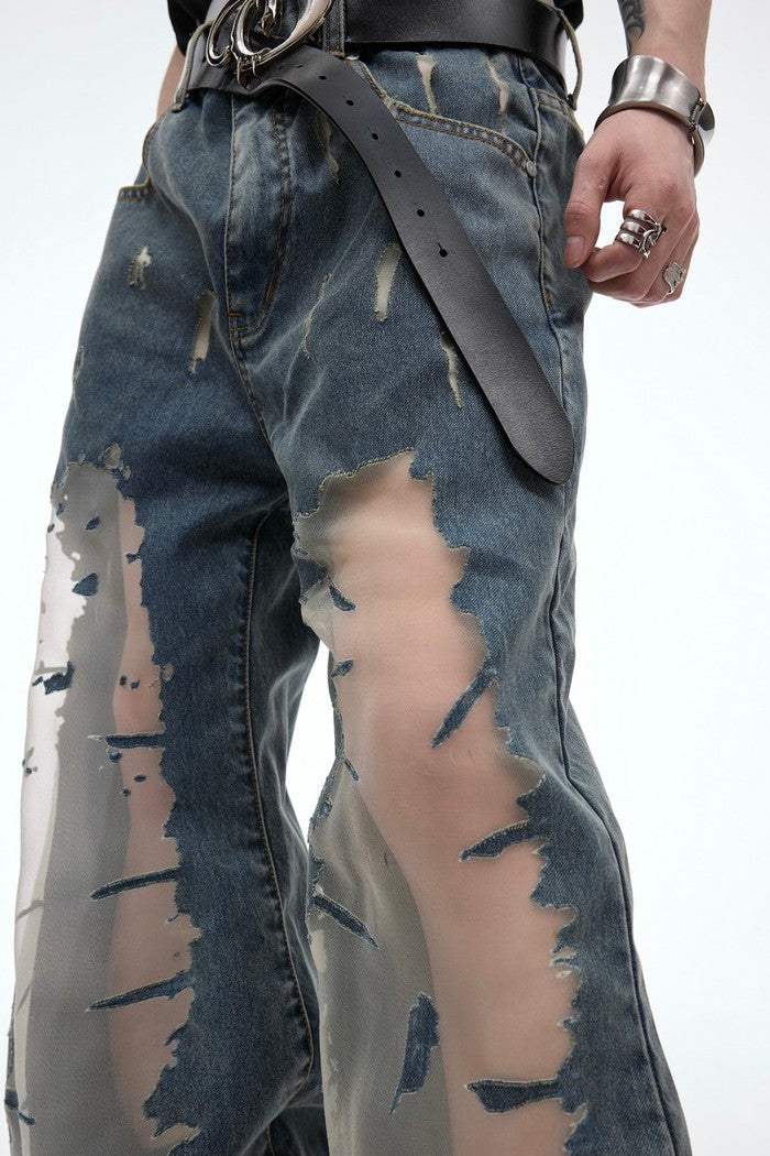 Mesh Stitching Loose Denim - EU Only